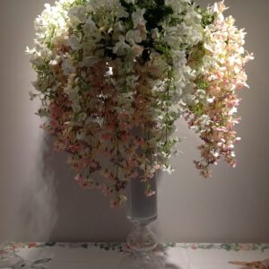Ramo ortensia bianca cadente h. 120 cm. - immagine 2