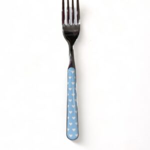 Forchetta cuoricini azzurro