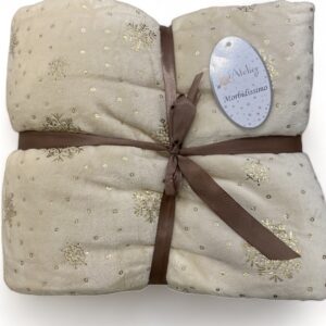 Plaid morbidissimo - panna con fiocchi di neve