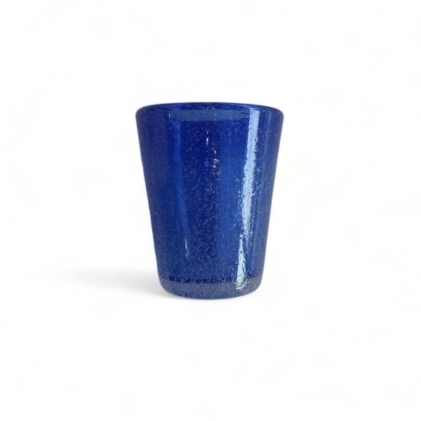 Bicchiere in vetro soffiato blu elettrico olylux