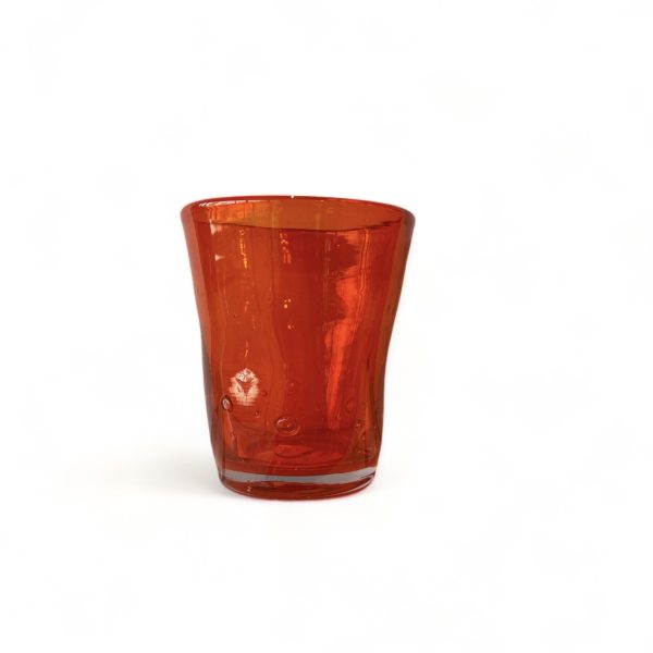 Bicchiere accartocciato Eolo arancione onlylux