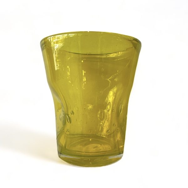 Bicchiere accartocciato Eolo giallo onlylux